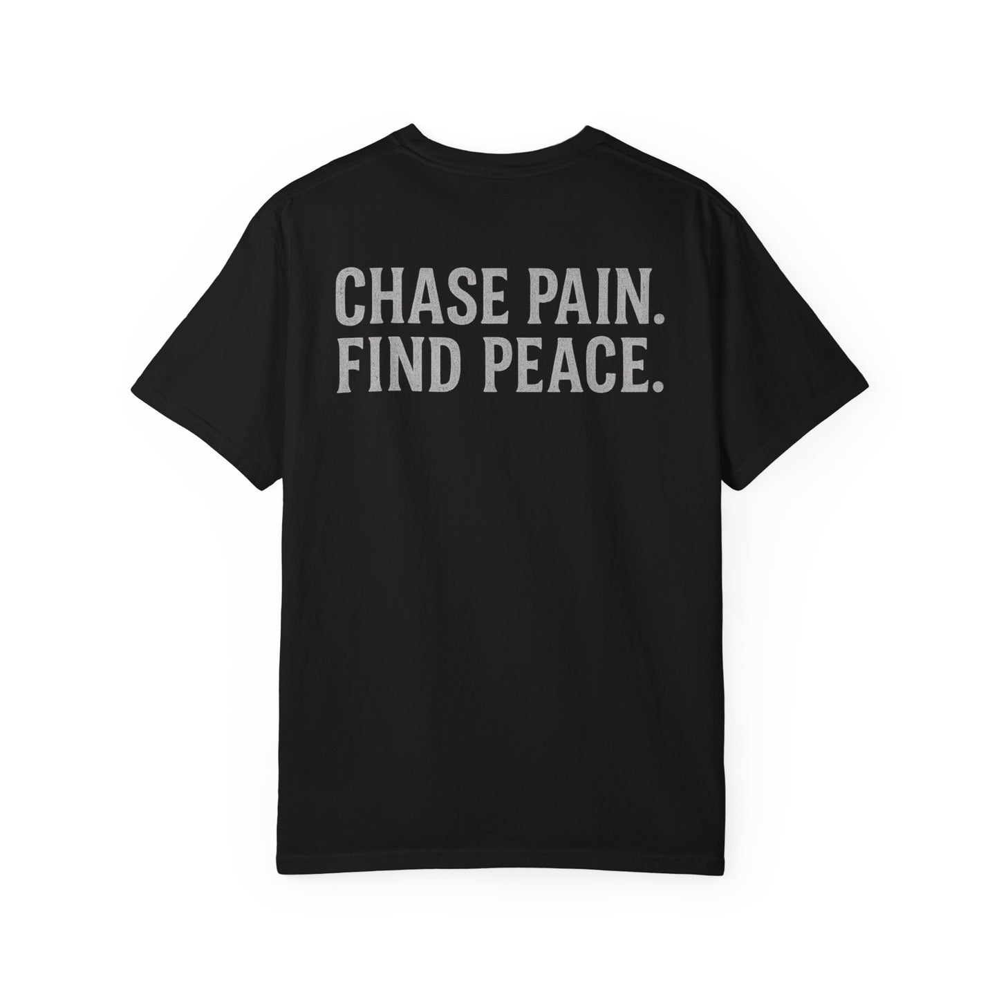 Chase Pain Find Peace Shirt | Flame Halo Logo | Motivational Gym Tee
