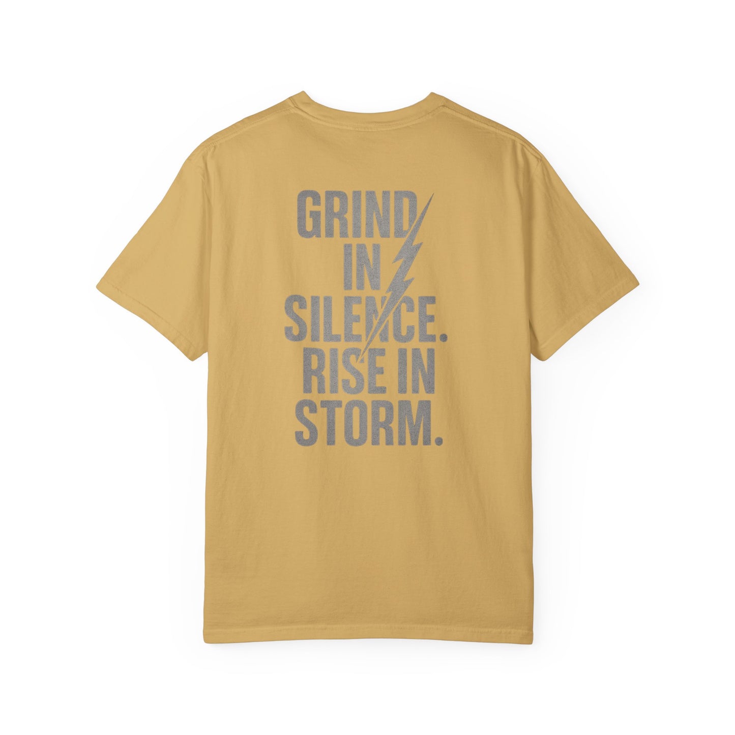 'Grind in Silence, Rise in Storm' Double-Sided Motivational Gym T-Shirt | MT Wear