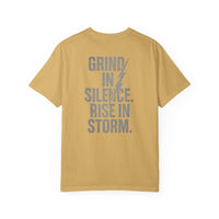 'Grind in Silence, Rise in Storm' Double-Sided Motivational Gym T-Shirt | MT Wear