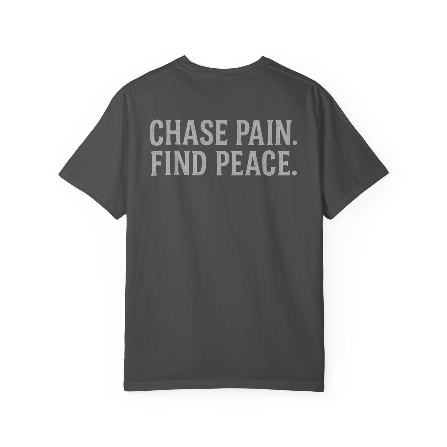 Chase Pain Find Peace Shirt | Flame Halo Logo | Motivational Gym Tee