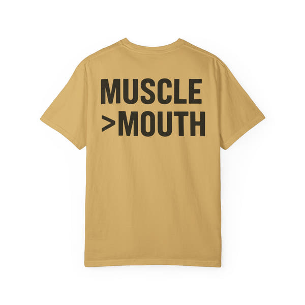 Muscle Over Mouth T-Shirt — Mute Biceps Minimal Strength Tee