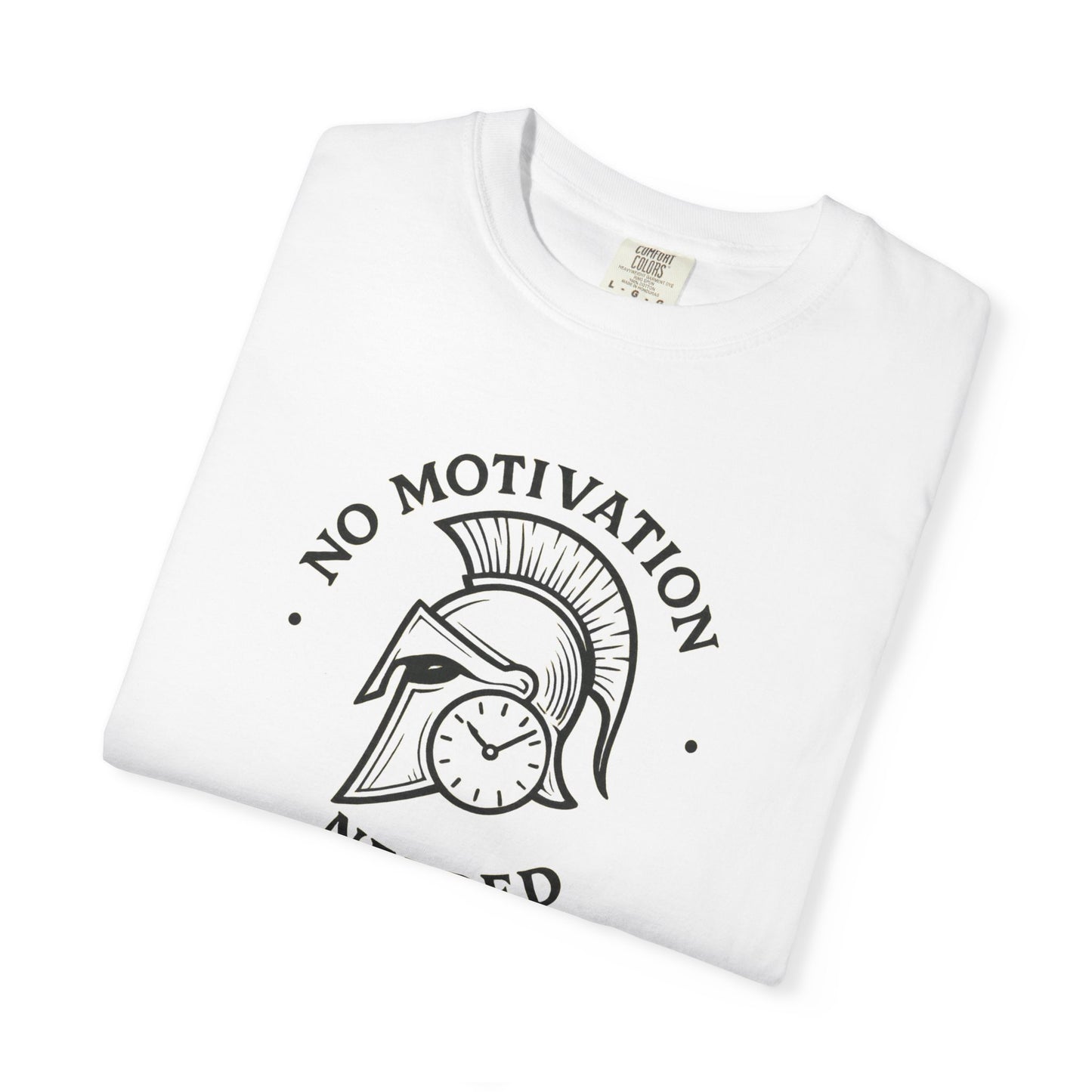 “No Motivation Needed” Minimalist Gym T-Shirt | Spartan Discipline Design | Fitness Streetwear for Focused Athletes