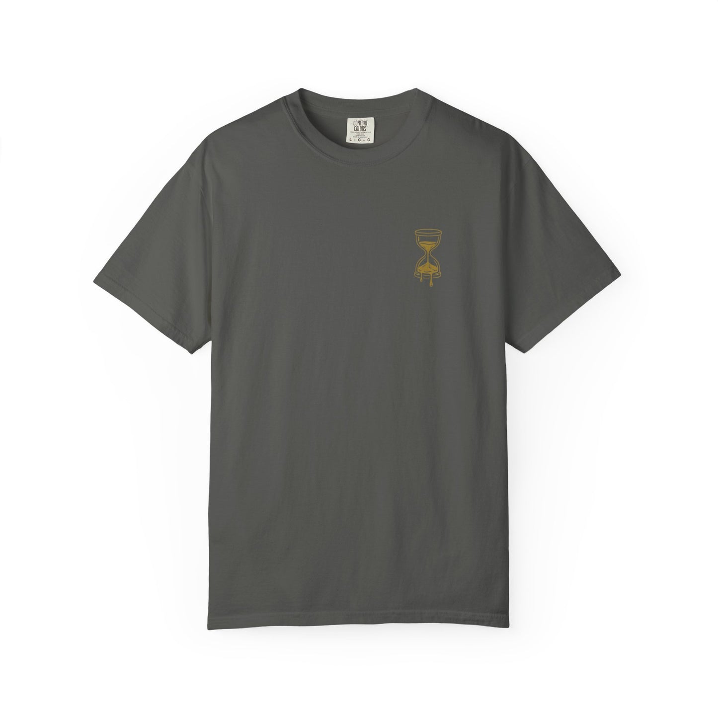 Patience Bleeds Gold T-Shirt — Gold Hourglass Gym Streetwear