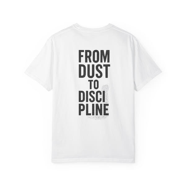 Garment-Dyed T-shirt Fitness Tee | From Dust to Discipline | Phoenix Gym Shirt