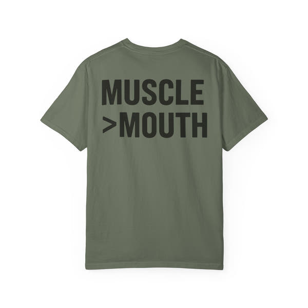 Muscle Over Mouth T-Shirt — Mute Biceps Minimal Strength Tee