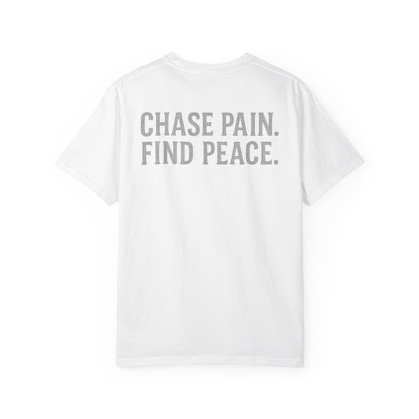 Chase Pain Find Peace Shirt | Flame Halo Logo | Motivational Gym Tee