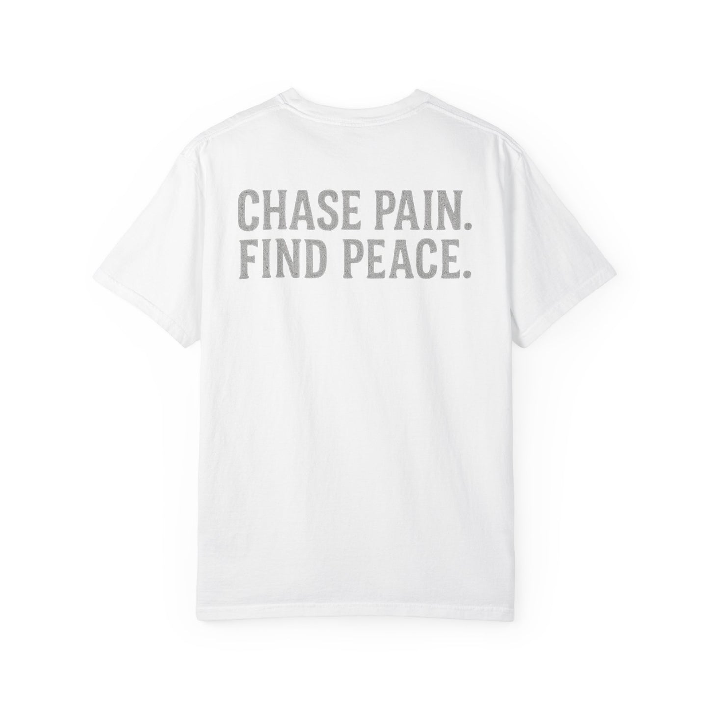 Chase Pain Find Peace Shirt | Flame Halo Logo | Motivational Gym Tee