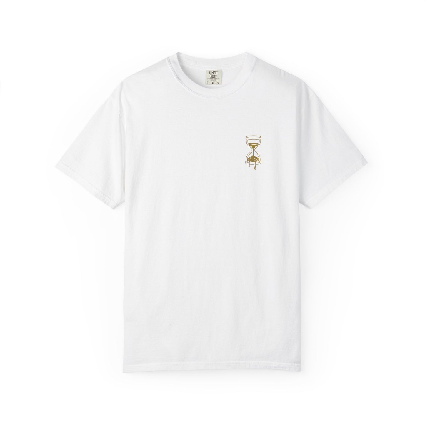 Patience Bleeds Gold T-Shirt — Gold Hourglass Gym Streetwear