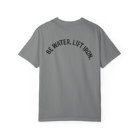 Yin-Yang Dumbbell T-shirt | BE WATER LIFT IRON Tee | Zen Strength Shirt