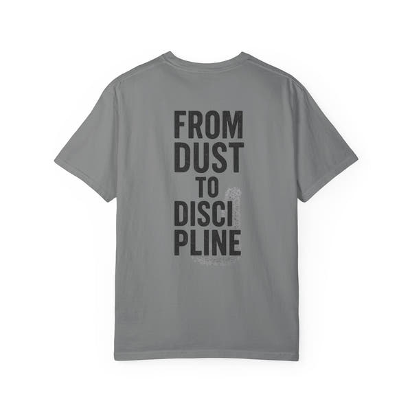 Garment-Dyed T-shirt Fitness Tee | From Dust to Discipline | Phoenix Gym Shirt