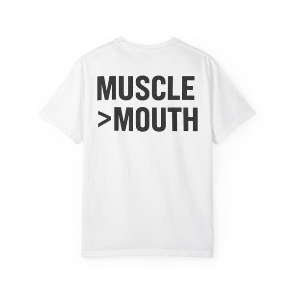 Muscle Over Mouth T-Shirt — Mute Biceps Minimal Strength Tee