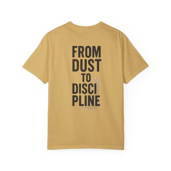 Garment-Dyed T-shirt Fitness Tee | From Dust to Discipline | Phoenix Gym Shirt