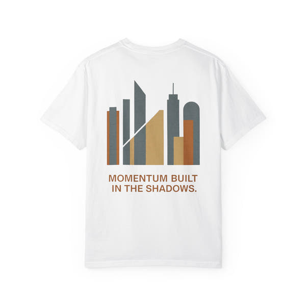 City of Momentum – Minimalist Fitness Streetwear Back Graphic Tee