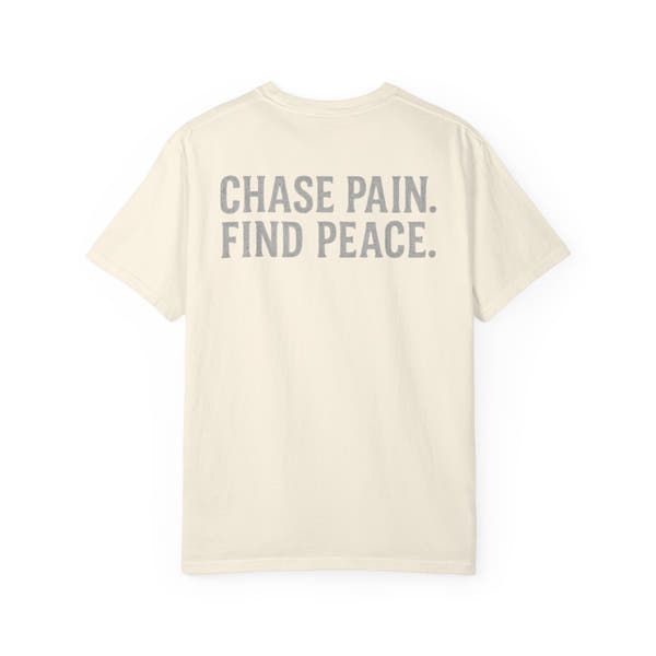 Chase Pain Find Peace Shirt | Flame Halo Logo | Motivational Gym Tee