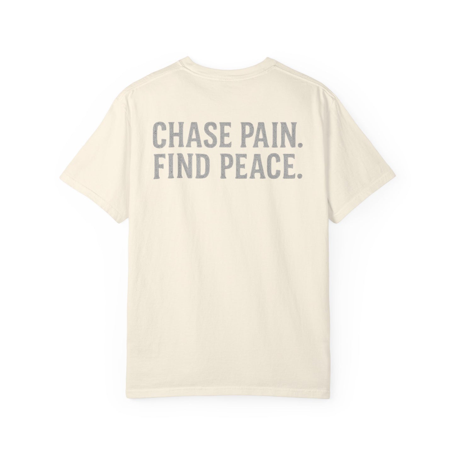 Chase Pain Find Peace Shirt | Flame Halo Logo | Motivational Gym Tee