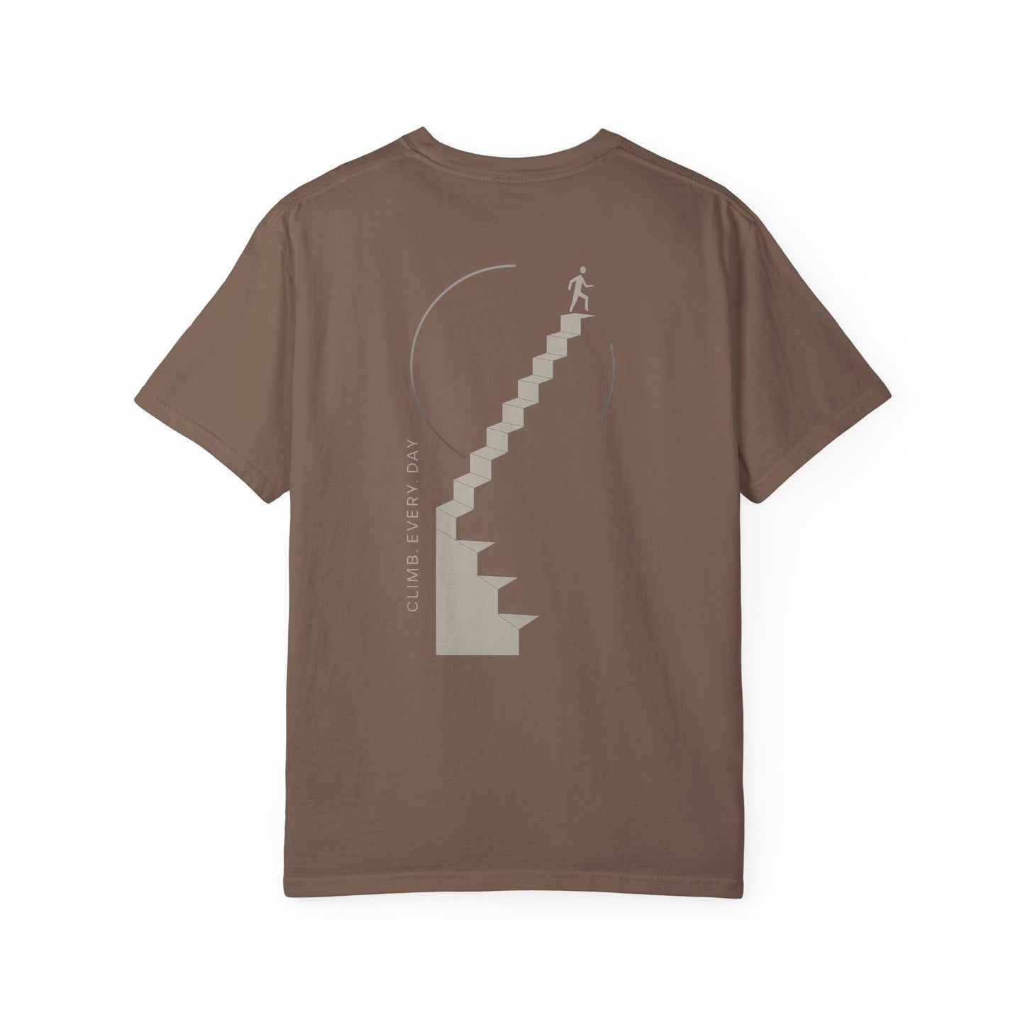 The Ascent Tee — "CLIMB. EVERY. DAY." Minimalist Fitness Streetwear