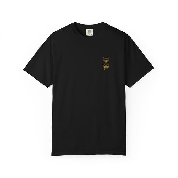 Patience Bleeds Gold T-Shirt — Gold Hourglass Gym Streetwear
