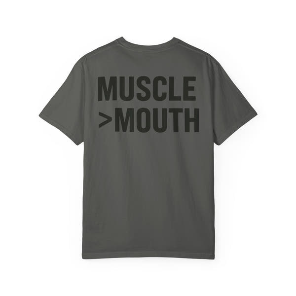 Muscle Over Mouth T-Shirt — Mute Biceps Minimal Strength Tee