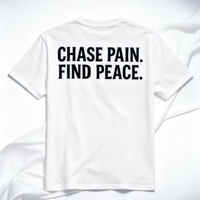 Chase Pain Find Peace Shirt | Flame Halo Logo | Motivational Gym Tee