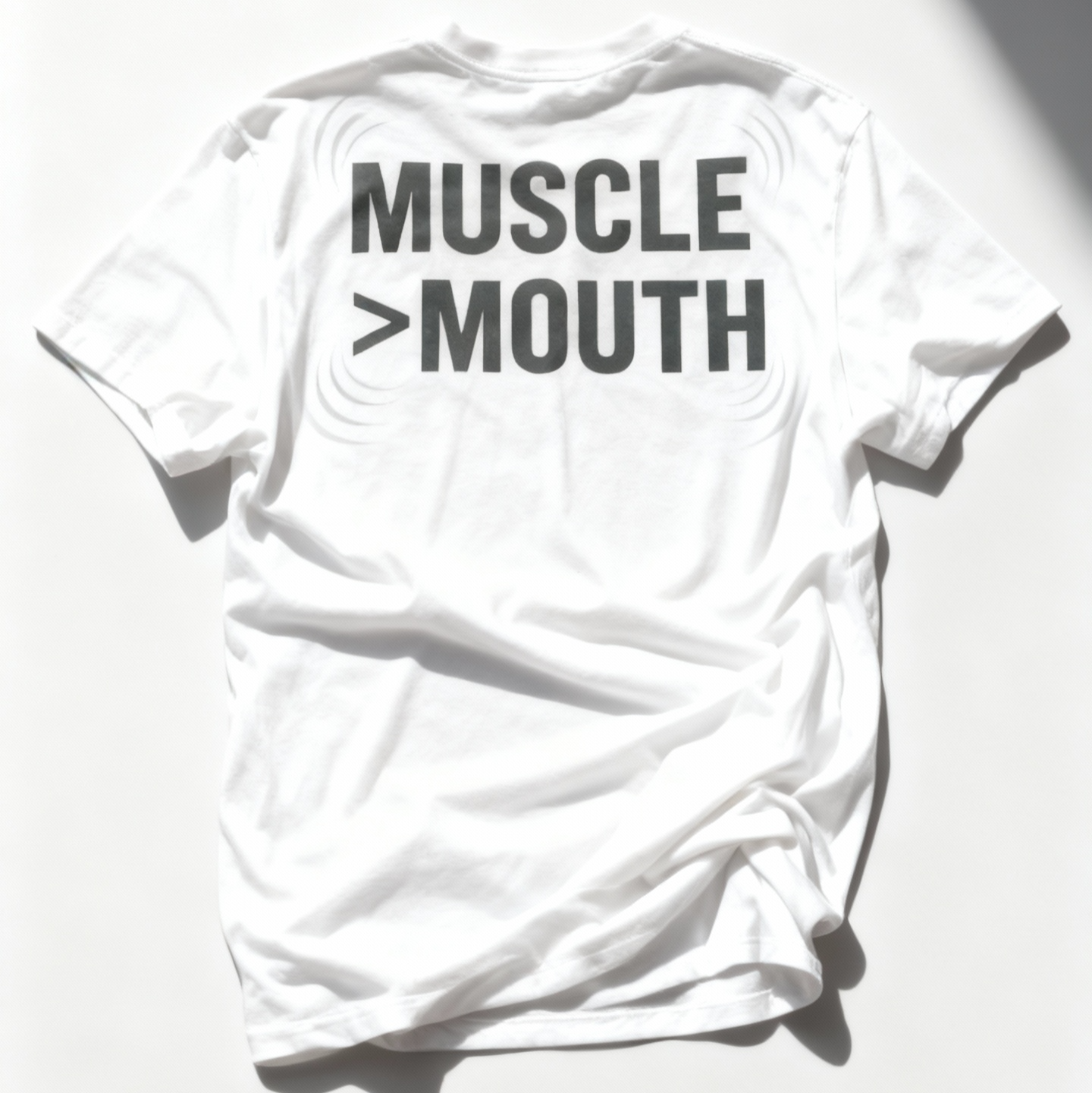 Muscle Over Mouth T-Shirt — Mute Biceps Minimal Strength Tee
