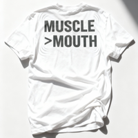 Muscle Over Mouth T-Shirt — Mute Biceps Minimal Strength Tee