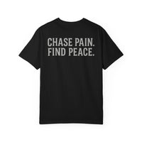 Chase Pain Find Peace Shirt | Flame Halo Logo | Motivational Gym Tee