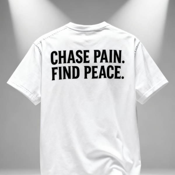 Chase Pain Find Peace Shirt | Flame Halo Logo | Motivational Gym Tee