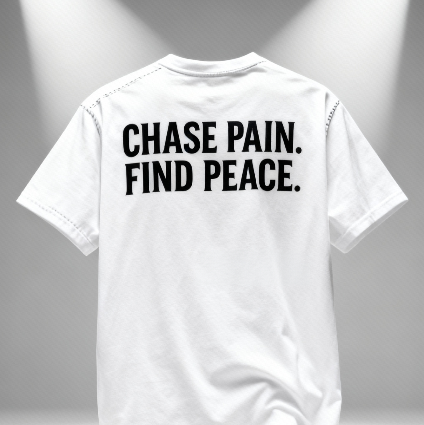 Chase Pain Find Peace Shirt | Flame Halo Logo | Motivational Gym Tee