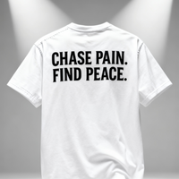Chase Pain Find Peace Shirt | Flame Halo Logo | Motivational Gym Tee