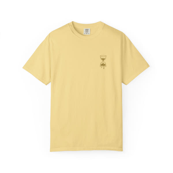Patience Bleeds Gold T-Shirt — Gold Hourglass Gym Streetwear