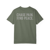 Chase Pain Find Peace Shirt | Flame Halo Logo | Motivational Gym Tee
