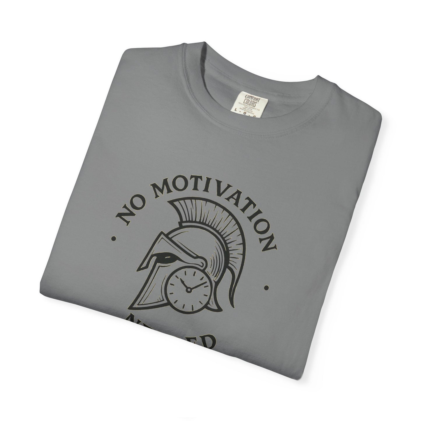 “No Motivation Needed” Minimalist Gym T-Shirt | Spartan Discipline Design | Fitness Streetwear for Focused Athletes