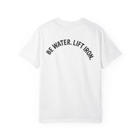 Yin-Yang Dumbbell T-shirt | BE WATER LIFT IRON Tee | Zen Strength Shirt